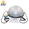 58cm Yoga Balance Ball Gym Workout Ball Pilates Half Yoga Ball Exercises Training Fitball With Strings & Pump