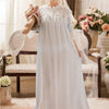 Nightgowns Sleepshirts Sweet Home Dress Sleep Lounge Long Nightdress Lace Sleepwear Vintage Nightgown Female Sleep Lounge #L126