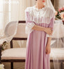 Nightgowns Sleepshirts Sweet Home Dress Sleep Lounge Long Nightdress Lace Sleepwear Vintage Nightgown Female Sleep Lounge #L126