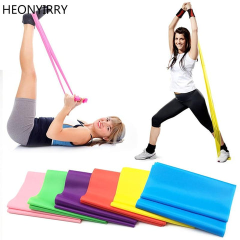 1.2m Elastic Yoga Pilates Rubber Stretch Exercise Band Arm Back Leg Fitness thickness 0.35mm resistance band Free Shipping