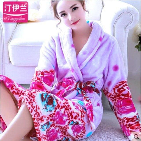 Flannel Hooded Bathrobe Men Kimono Hombre Solid Bath Robes Male Nightgown Long Sleeve Sleepwear Pajamas Lounge Homewear Men