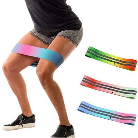 Multicolor Latex Slip Cotton Hip Resistance Bands Booty Elastic Bands Exercise for Thigh Hips Glutes Bridge Fitness Workout