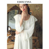 Vintage Princess Style Sleepwear Women Autumn 2019 Fashion Cotton Lounge Wear Home Dress Night Clothes Lace Long Nightgown H764