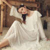 Vintage Princess Style Sleepwear Women Autumn 2019 Fashion Cotton Lounge Wear Home Dress Night Clothes Lace Long Nightgown H764