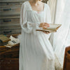 Lace Nightgowns Sleepshirts 2019 Home Dress Sexy Nightwear Women Sleepwear Vintage Nightgown Female Solid Sleep Lounge #H356