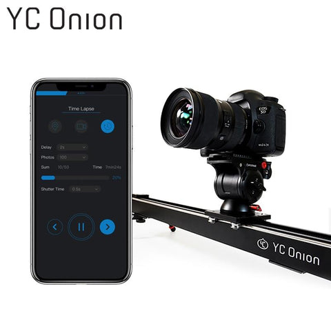 YC ONION Aluminum Motorized Camera Slider App Bluetooth Control Stable Smooth Slider Camera With Motor For Photography DSLR