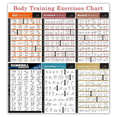 Bodybuilding Gym Sport Fitness Dumbbell Poster Kettlebell Workout Exercise Training Chart Art Wall Poster Print Home Decor