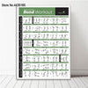 Bodybuilding Gym Sport Fitness Dumbbell Poster Kettlebell Workout Exercise Training Chart Art Wall Poster Print Home Decor