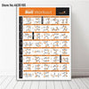 Bodybuilding Gym Sport Fitness Dumbbell Poster Kettlebell Workout Exercise Training Chart Art Wall Poster Print Home Decor