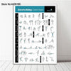 Bodybuilding Gym Sport Fitness Dumbbell Poster Kettlebell Workout Exercise Training Chart Art Wall Poster Print Home Decor