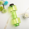 550ml Dumbbell Plastic Cup Sports Water Bottles Portable Leakproof Dumbbell Lose Weight Barbell Gym Fitness Equipment Arms