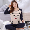 JULY'S SONG Women Pajamas Set Spring Autumn New Thin Cartoon Printed Long Sleeve Cute Sleepwear Casual Homewear Female Pyjamas
