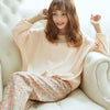 JULY'S SONG Women Pajamas Set Spring Autumn New Thin Cartoon Printed Long Sleeve Cute Sleepwear Casual Homewear Female Pyjamas