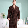 Cotton bathrobe Bride Men Thick Long sleepwear nightgown blanket towel Fleece soft Nightgown Pajamas Men's robe autumn winter
