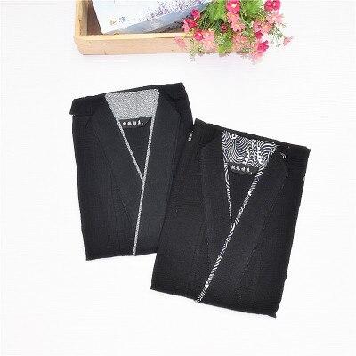 kimono Robe Men100% Cotton Cloth Stitch Japanese Style Kimono Bathrobe Long Robe design