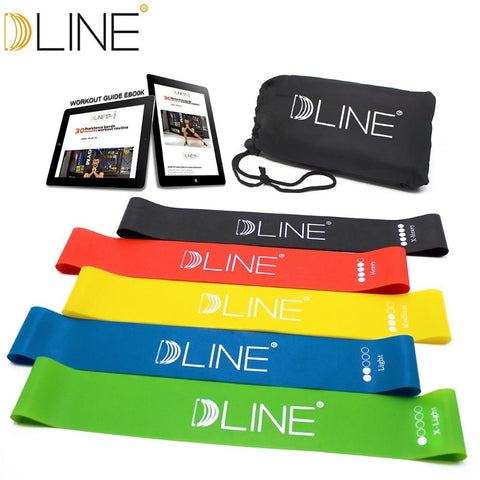 Resistance Band Set 5 Levels  Elastic Latex Gym Strength Training Rubber Yoga Loops Bands Workout Fitness CrossFit Equipment