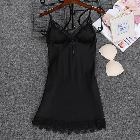Fashion 2018 NEW Sexy Strap Top Robe Summer Womens Sleepwear Casual Faux Silk Home Wear Nightwear Bath Gown Size M-XXL