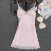 Fashion 2018 NEW Sexy Strap Top Robe Summer Womens Sleepwear Casual Faux Silk Home Wear Nightwear Bath Gown Size M-XXL