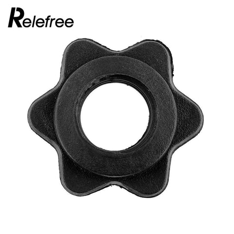 2 Pcs 1 Pair Standard Dumbbell Bar Spinlock Collars Black Pair Vinyl Spinlock Collars Fit For 1" Standard Weight Barbells Bars