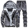 Winter Mens Warm Set Fleece Track suits for Men Tracksuit Brand Thicken Clothing Sudaderas Hombre Mens Suits Male Clothing D62