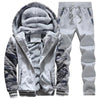 Winter Mens Warm Set Fleece Track suits for Men Tracksuit Brand Thicken Clothing Sudaderas Hombre Mens Suits Male Clothing D62
