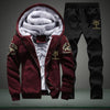 Winter Mens Warm Set Fleece Track suits for Men Tracksuit Brand Thicken Clothing Sudaderas Hombre Mens Suits Male Clothing D62