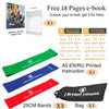 Resistance Band Set Latex Gym Strength Training Rubber Loops with Instruction Guide Thick Elastic Bands Yoga Gym Fitness Workout