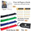 Resistance Band Set Latex Gym Strength Training Rubber Loops with Instruction Guide Thick Elastic Bands Yoga Gym Fitness Workout