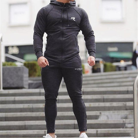 Sports Clothing Men Set Running Gym Sweatshirt Male Sportswear Tracksuit Fitness Body buildin Mens Hoodies+Pants Sport Suit Men