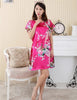 Brand New Chinese Women Robe Satin Nightgown Sexy Nightshirt Sleepwear Print Bath Gown Summer Casual Home Night Dress One Size