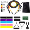 17Pcs Resistance Bands Set Yoga Exercise Fitness Band Rubber Loop Tube Bands Gym Door Anchor Ankle Straps with Bag Elastic Band