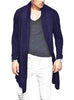 US Mens Winter Warm Long Wrap Cardigan Jumper Coat Jacket Casual Outwear Sweater