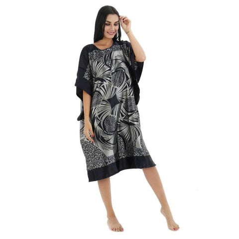 Women's Clothing Lounge Rayon Nightgown Large Loose Bating Sleeve Sleepwear Robe Lady Sexy Home Dress