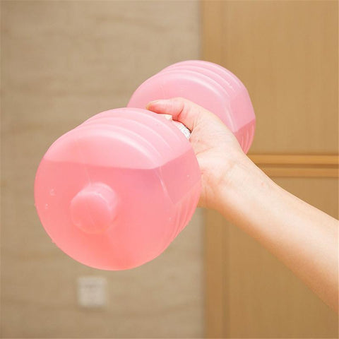 Creative Multifunctional Dumbbell Cup Fitness Water Bottle Plastic Cup Sealed Leakproof Convenient Fitness Body Shaping Dumbbell