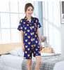 New Arrivals 2018 Lovers Pyjamas Women Silk Satin Pajama Sets Cartoon Bear Couple Pajamas For Women Sleepwear Sets Pijama Mujer