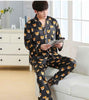 New Arrivals 2018 Lovers Pyjamas Women Silk Satin Pajama Sets Cartoon Bear Couple Pajamas For Women Sleepwear Sets Pijama Mujer