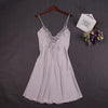 Sexy White Women Nightwear Lace Nightdress Nighty Mini Nightgown Suspender Skirt Sleepwear Rayon Sleeveless For Female M-XXL