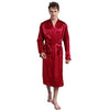 Wholesale Solid Color Pockets Long Sleeve Men's Bathrobe Loose Sleepwear Nightgown Robe