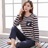 2019 Sleep Lounge Pajama Long Sleeve Top + Long Pant Woman Pajama Set Cartoon Pyjamas Cotton Sleepwear For Women M L XL XXL XXXL