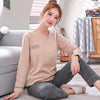 2019 Sleep Lounge Pajama Long Sleeve Top + Long Pant Woman Pajama Set Cartoon Pyjamas Cotton Sleepwear For Women M L XL XXL XXXL