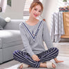 2019 Sleep Lounge Pajama Long Sleeve Top + Long Pant Woman Pajama Set Cartoon Pyjamas Cotton Sleepwear For Women M L XL XXL XXXL