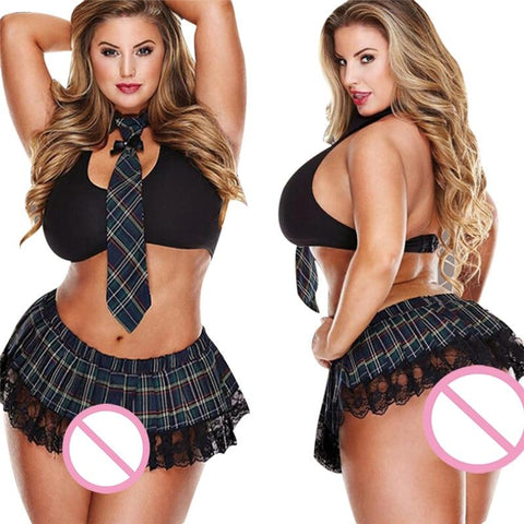 Plus Size Lingerie Sexy Erotic Costumes Lenceria Sexy School Cosplay Student Sexy Underwear Role Play Sleepwear Nightgowns
