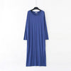 Women Long Robe Loose Nightdress Solid O-Neck Modal Long Sleeve Nightgowns Spring Autumn Nightie Sleeping Dress Homewear