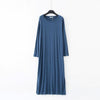 Women Long Robe Loose Nightdress Solid O-Neck Modal Long Sleeve Nightgowns Spring Autumn Nightie Sleeping Dress Homewear