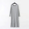 Women Long Robe Loose Nightdress Solid O-Neck Modal Long Sleeve Nightgowns Spring Autumn Nightie Sleeping Dress Homewear
