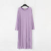 Women Long Robe Loose Nightdress Solid O-Neck Modal Long Sleeve Nightgowns Spring Autumn Nightie Sleeping Dress Homewear