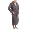 2019 Men Bath Robe Kimono Cotton Lace Up Bathrobe Nightgown Spa Pajamas Long Sleepwear Gown NEW