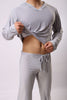 Men Viscose Sleepwear Hooded Pajama Sets Long Sleeve Trousers Comfort Loose Nightgown Male Home Clothing Plus Size