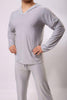Men Viscose Sleepwear Hooded Pajama Sets Long Sleeve Trousers Comfort Loose Nightgown Male Home Clothing Plus Size