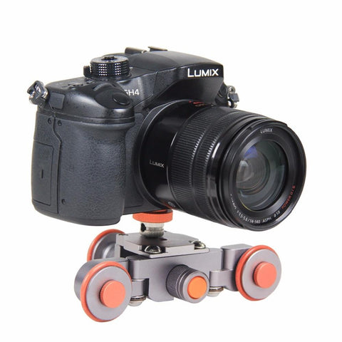 Mini Flexible Electric Video Dolly 3-Wheel Pulley Car Rail Rolling Track Slider Skater Dolly For Canon Nikon Sony DSLR Camera